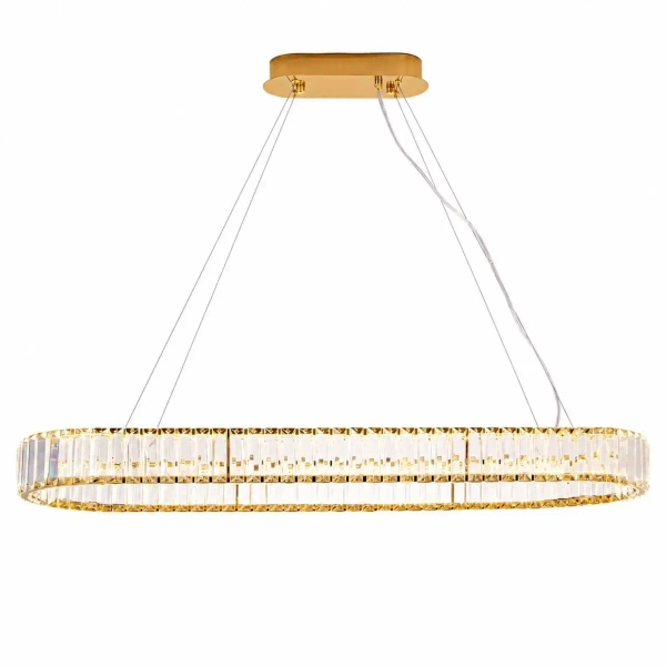 Wisząca lampa glamour ADONIS złota ST-8877P-100 1xLED 15W 3000K owalna