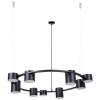 Lampa wisząca do sypialni Kodo 9 41338 zwis ring czarny