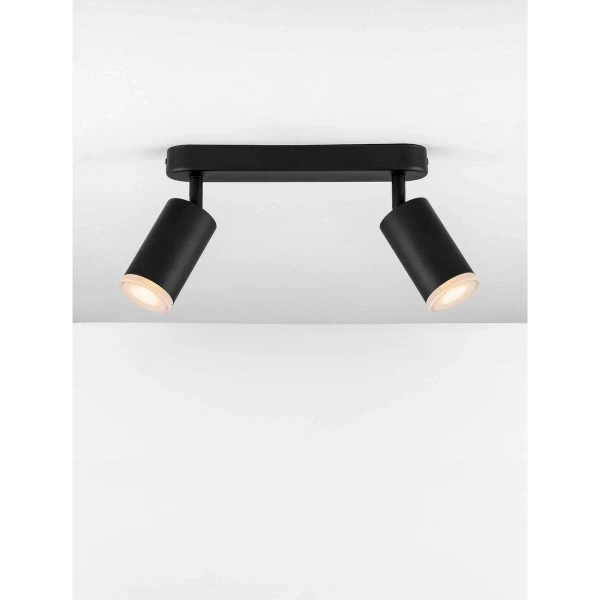 Podwójna regulowana lampa sufitowa ZENFARO LE45677 czarna