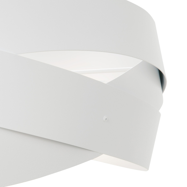 Sufitowa lampa Tornado 1115 Zumaline okrągła do salonu biała