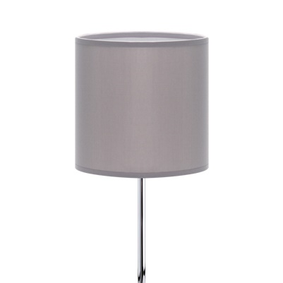 Stołowa lampa abażurowa Agnes 3147 stojąca do gabinetu szara chrom