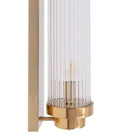 Podłużna lampa ścienna STELO ST-88008-L do gabinetu sopel crystal złoty