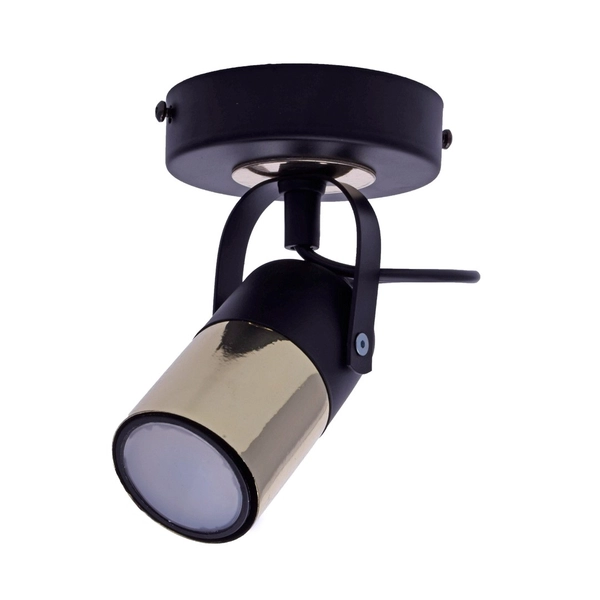 Kinkiet LAMPA ścienna WILSON MLP4850 Milagro metalowa OPRAWA regulowany reflektorek industrialny czarny mosiądz