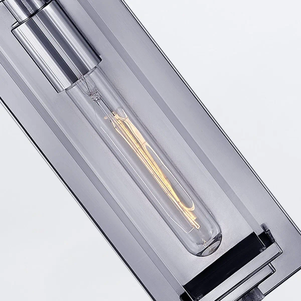 Podłużny kinkiet do łazienki Henri QN-HENRI-WB2-PC szklany IP44 chrom