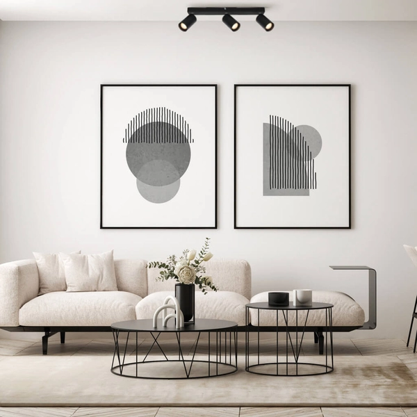 Potrójna lampa sufitowa Nesto SPL-23436-3-BK Italux tuby do holu czarna