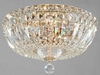 Plafon LAMPA sufitowa BASFOR DIA100-CL-03-G kryształowa OPRAWA glamour plafoniera crystal złota przezroczysta