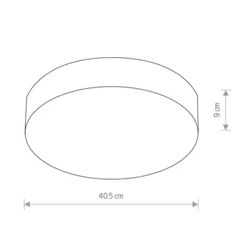 Srebrna lampa sufitowa Arena do sypialni LED 18W nad łóżko