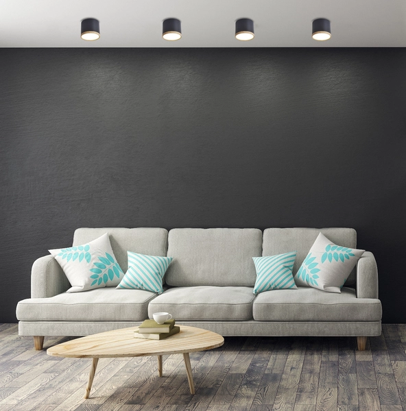 Lampa sufitowa 2275949 okrągła downlight LED 9W 4000K metalowy czarny