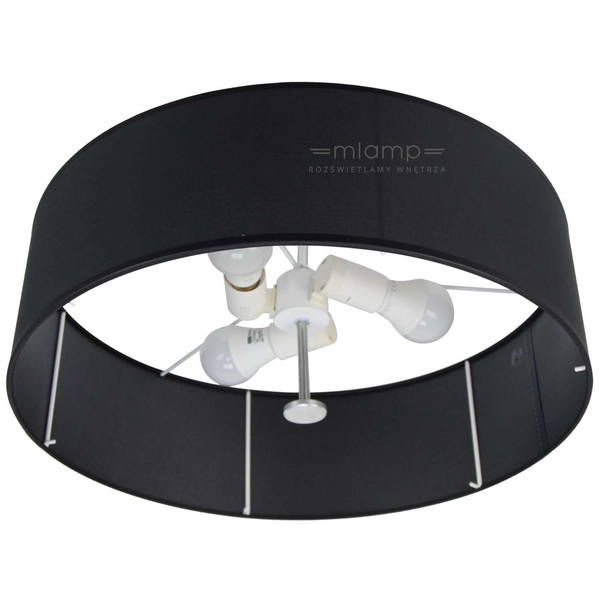 Plafon LAMPA sufitowa 6390 Nowodvorski abażurowa OPRAWA klasyczna okrągła czarna