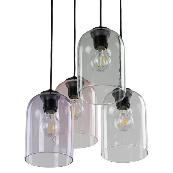 Kaskadowa lampa wisząca Molly 10301 do jadalni czarny multikolor