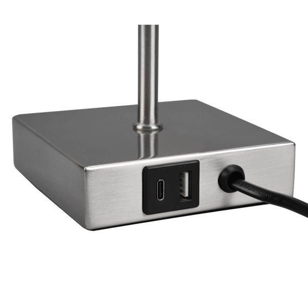 Nocna lampka Ole R51061007 RL Light podłużna do sypialni biała nikiel