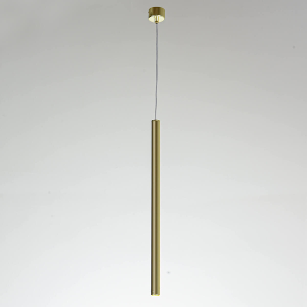 Wisząca lampa salonowa Lunga LP-894/1P GD nowoczesna tuba metalowy sopel złoty