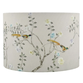 Abażur do lampy Marble MAR1029-EH Dar Lighting ptaki do pokoju bawełniany szary