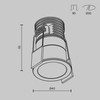 Wpustowa lampa Minor DL089-5W3K-BW LED 5W 3000K punktowa czarna biała