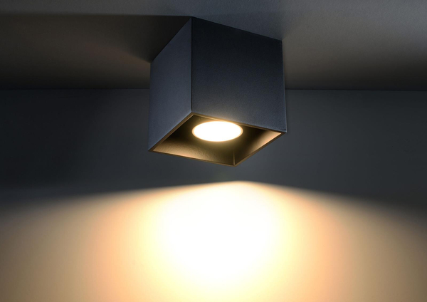 Downlight LAMPA sufitowa SL.0022 metalowa OPRAWA kostka cube czarna
