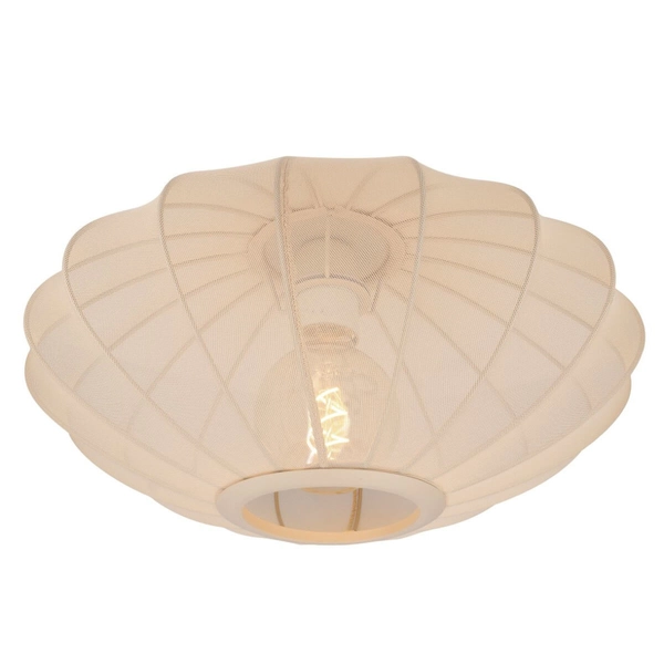Materiałowa lampa sufitowa Corina 03147/40/38 siatka beżowa