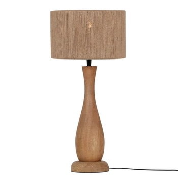 Drewniana lampka nocna TOBA 567200130 do sypialni japandi brązowa