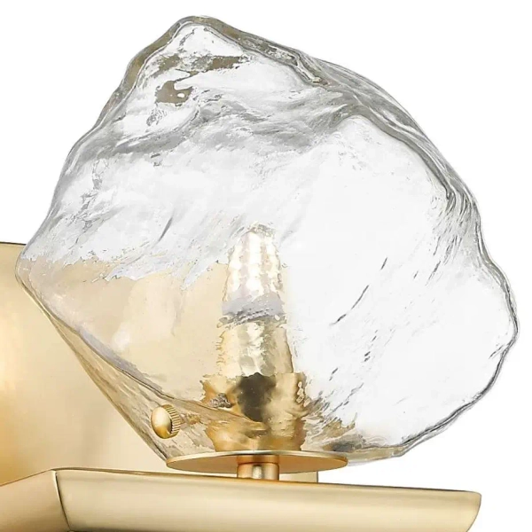 Kinkiet na ścianę ROCK W0488-01A-U8AC szklany złoty przezroczysty