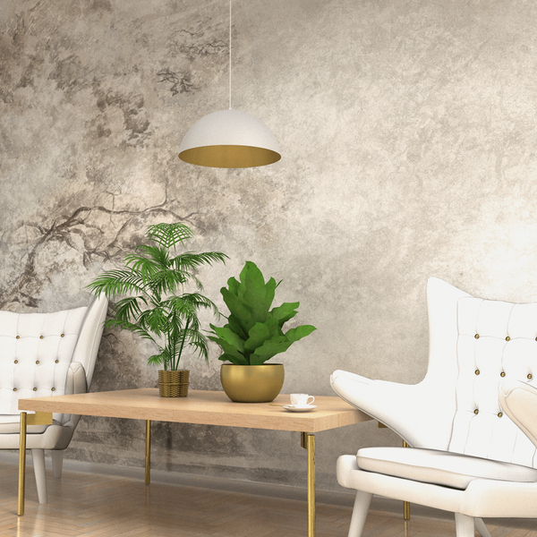 Skandynawska lampa wisząca Beta do przedpokoju biała złota