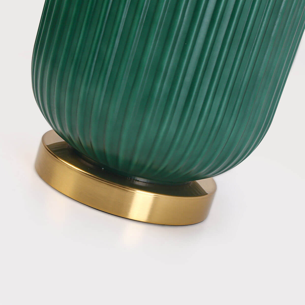 Abażurowa lampka stołowa Tamiza LP-1515/1T big green zielona złota