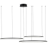 Ringowa wisząca lampa czarna LED 99W 4000K pierścienie potrójne neutralna SLD/000011/4000/B/L