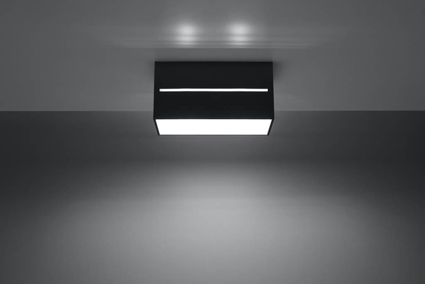 Natynkowa LAMPA sufitowa SL.0384 prostokątna OPRAWA metalowa downlight czarna