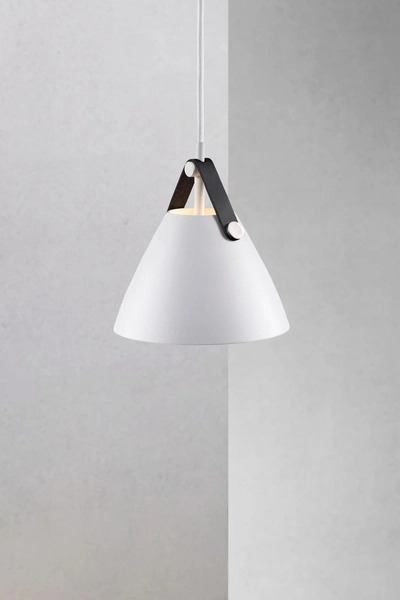 Lampa wisząca Strap 84303001 Nordlux metal skóra biała