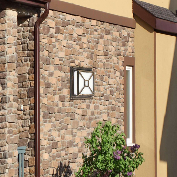Zewnętrzna LAMPA ścienna DARIUS 8190 Rabalux elewacyjna OPRAWA kwadratowy kinkiet outdoor do ogrodu IP54 antyczne złoto