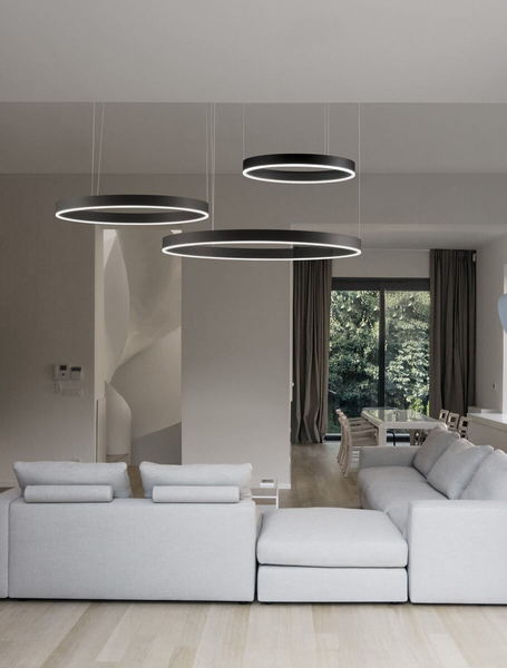 Salonowa lampa wisząca JACA LE42765 nad stolik LED 143W 3000K czarna