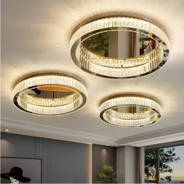 Kryształowa lampa sufitowa Glamour Eye ABIGALI-GLAMOUR-50CM LED 30W złota