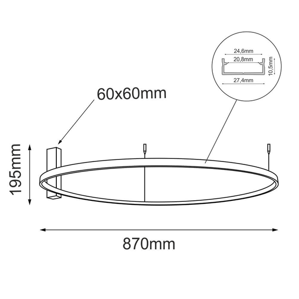 Metalowa plafoniera Agari 1345 Shilo LED 54,6W 4000K koło do pokoju złota