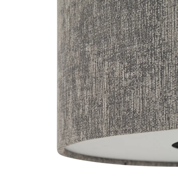 Abażurowa lampa wisząca LAGO 11673 nad wyspę okrągła szara