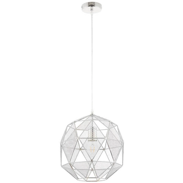 Geometryczna lampa wisząca Armour 72817 do salonu chrom