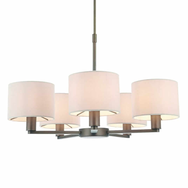 Wielopunktowa lampa wisząca Daley 73017 Endon antyczny brąz biała