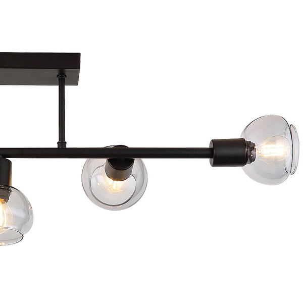 Czarna lampa sufitowa Sullivan 3296 szklane molekuły do przedpokoju