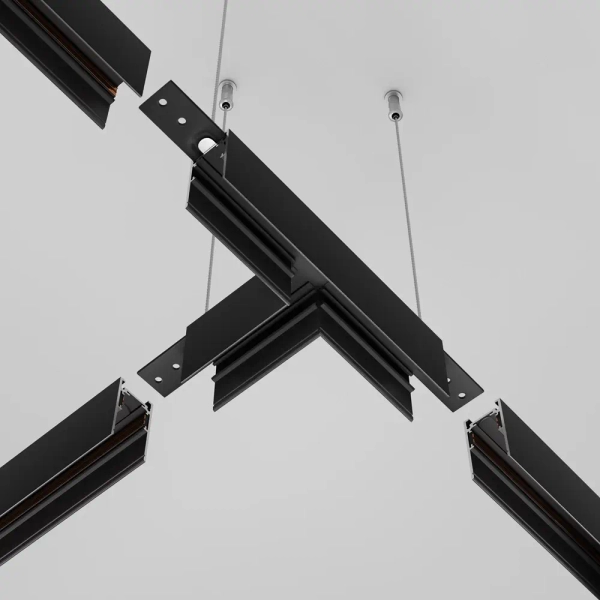 Złącze-T do systemu magnetycznego Exility TRA034CT-41B-DE metalowe czarne