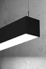 LAMPA wisząca PINNE SOL TH033 prostokątna OPRAWA metalowa listwa LED 17W 3000K zwis czarny
