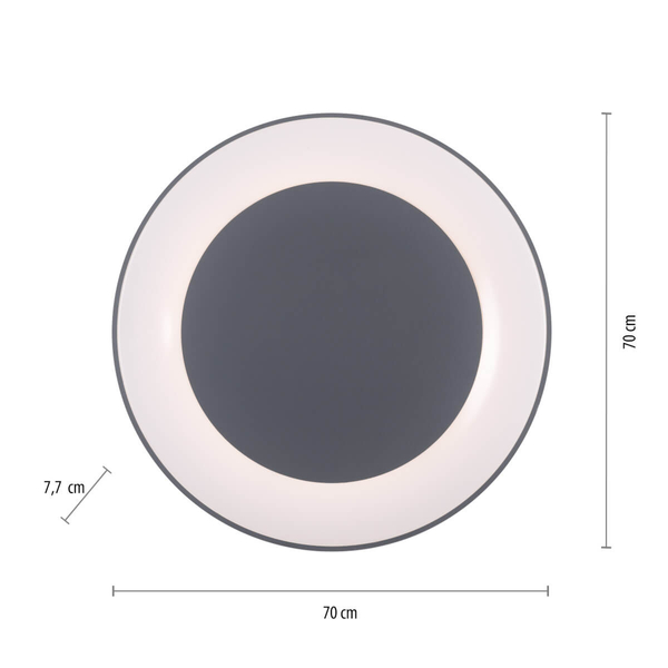 Lampa sypialniana sufitowa Anika 14327-18 LED 60W 2700-5000K szary