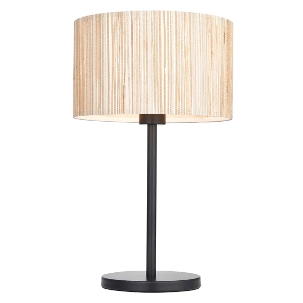 Abażurowa lampa stołowa Longshore 101693 boho beżowa czarny