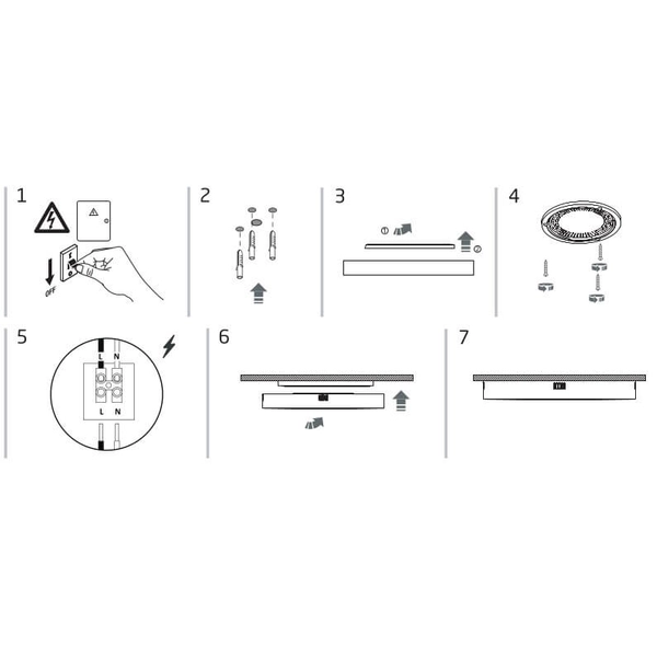 Natynkowa lampa sufitowa Lid Round 10417 Nowodvorski LED 35W 4000K czarna