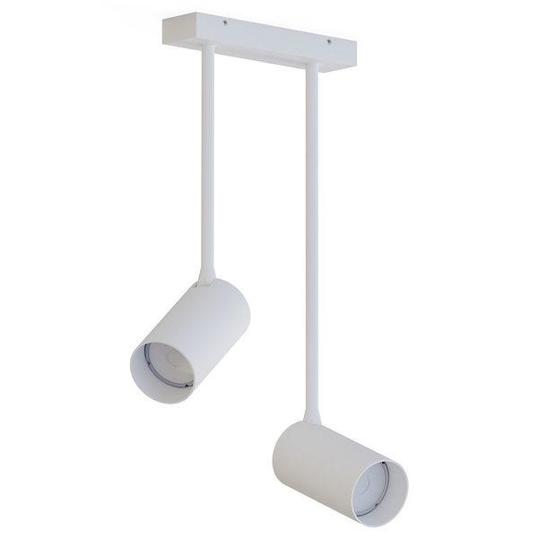 Minimalistyczne reflektorki sufitowe Mono 7726 kierunkowe białe