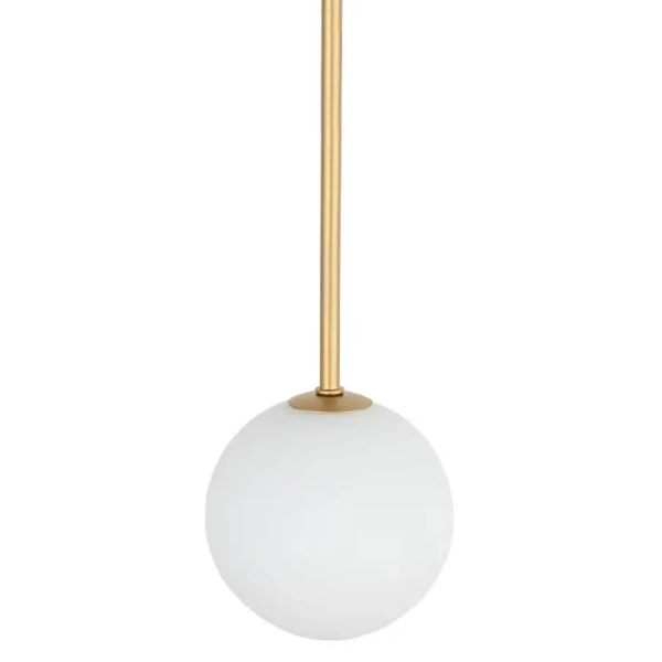 Lampa wisząca Kier 10306 szklana ball do salonu biała złota