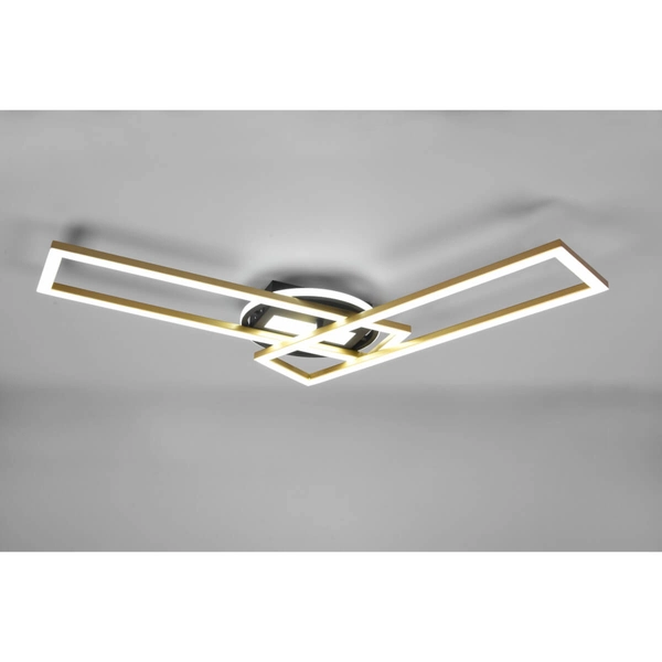 Geometryczna lampa sufitowa Twister R67183108 LED 30W 2700-6000K mosiądz
