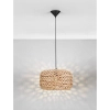 Owalna wisząca lampa NAVANTA LE45376 pleciona brązowa