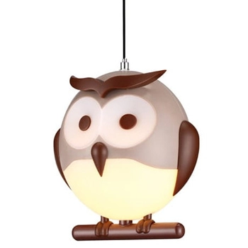 Dziecięca lampa wisząca OWL ML243 Milagro do pokoju dziecka sowa brązowa