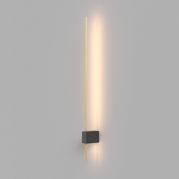 Naścienna lampa Pars C070WL-L6GB3K LED 6W 3000K podłużna złota