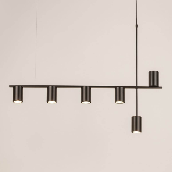 Metalowa lampa zwisająca Vendo 33695 Sigma reflektory tuba czarna