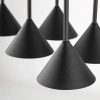 Wielopunktowa lampa wisząca CONO 10306 stożkowa czarny