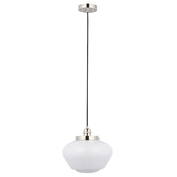 Lampa wisząca hampton L&-196174 Light& szkło mleczne nikiel
