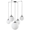 Lampa wisząca do kuchni Esme 4791 pająk kaskada balls czarna biała